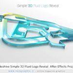 پروژه آماده افترافکت نمایش لوگو سه بعدی سیالات – Simple 3D Fluid Logo Reveal